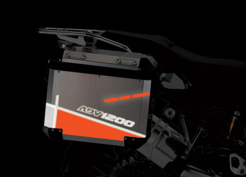 BMW Aluminum Side Panniers Vector Orange Reflective Film