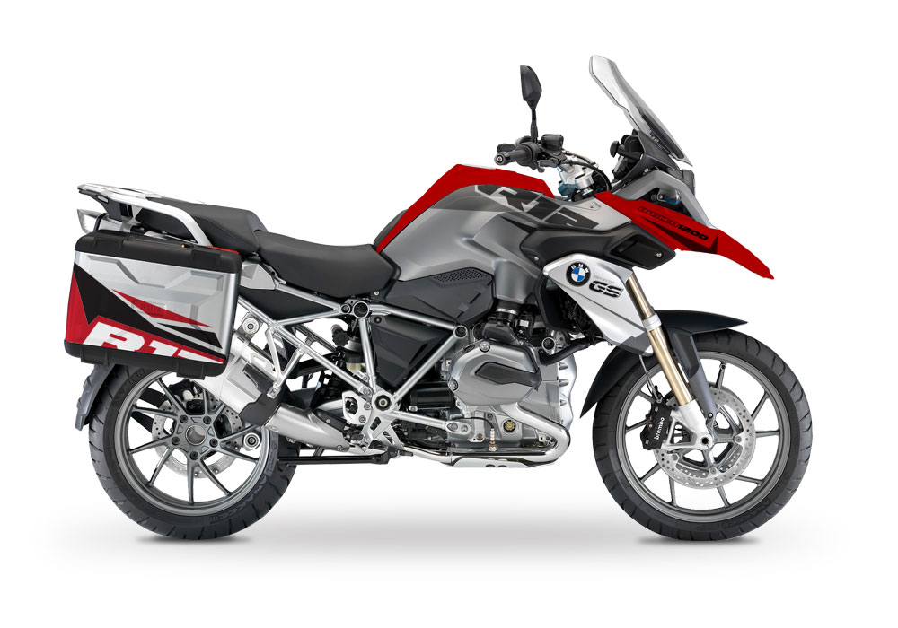 BMW Vario Side Panniers Black/Red Reflective Film Alive Side Panniers Stickers - Image 3