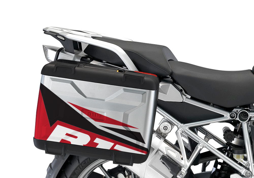 BMW Vario Side Panniers Black/Red Reflective Film Alive Side Panniers Stickers - Image 2