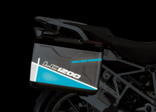 BMW Vario Side Panniers Vector Blue Reflective Stickers