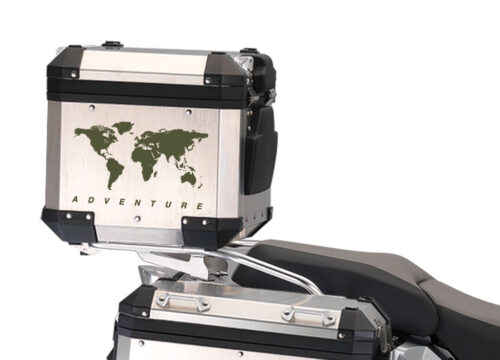 BMW Aluminum Top Box The Globe Military Green Matte Stickers