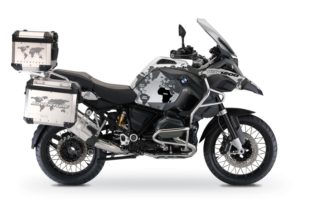 BMW Aluminum Top Box The Globe Grey Matte Stickers - Image 2