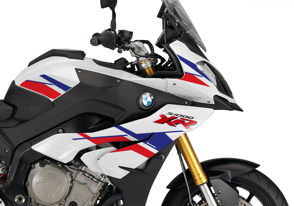 BMW S1000XR Alpine White Stingray Blue/ Red Stickers Kit - Image 2