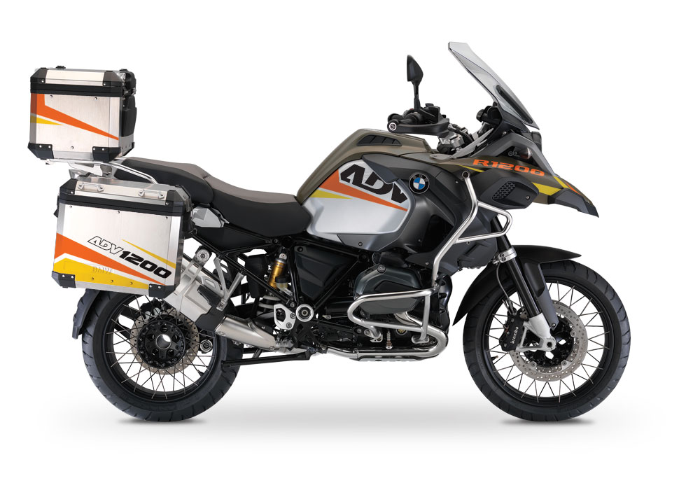 BSTI 2300 BMW R1200GS Adventure Alluminium Top Box Vivo Orange Yellow 01 1