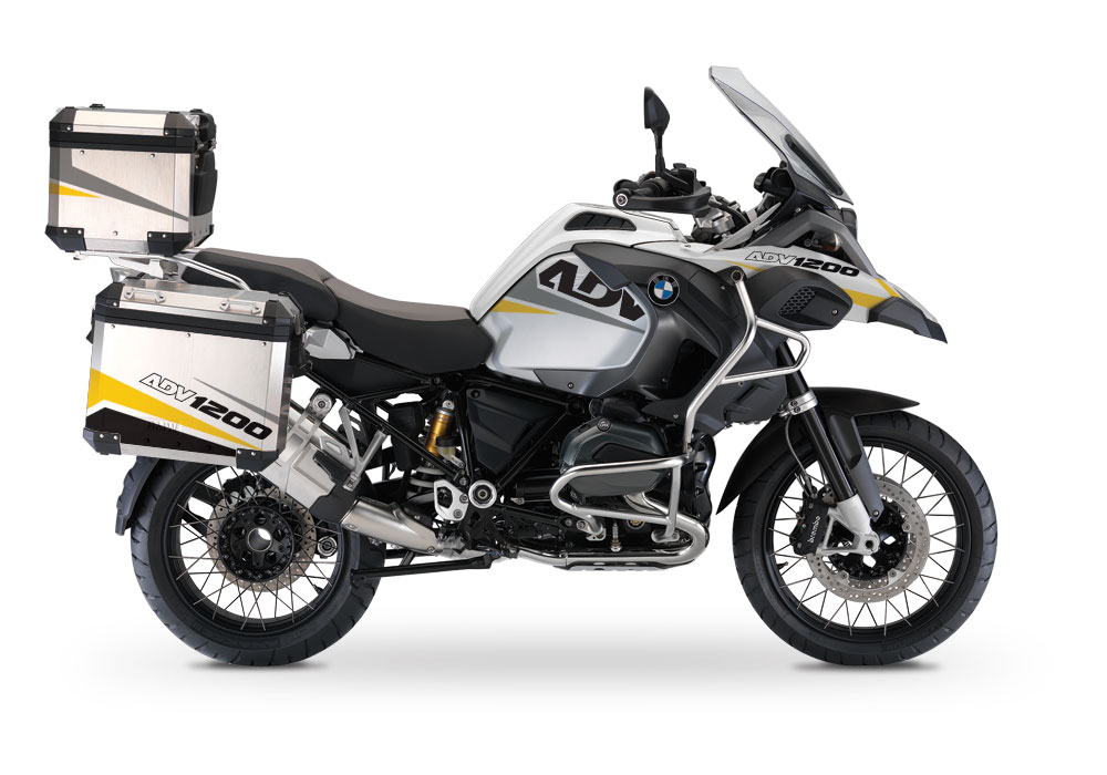 BSTI 2301 BMW R1200GS Adventure Alluminium Top Box Vivo Yellow Grey 01 1