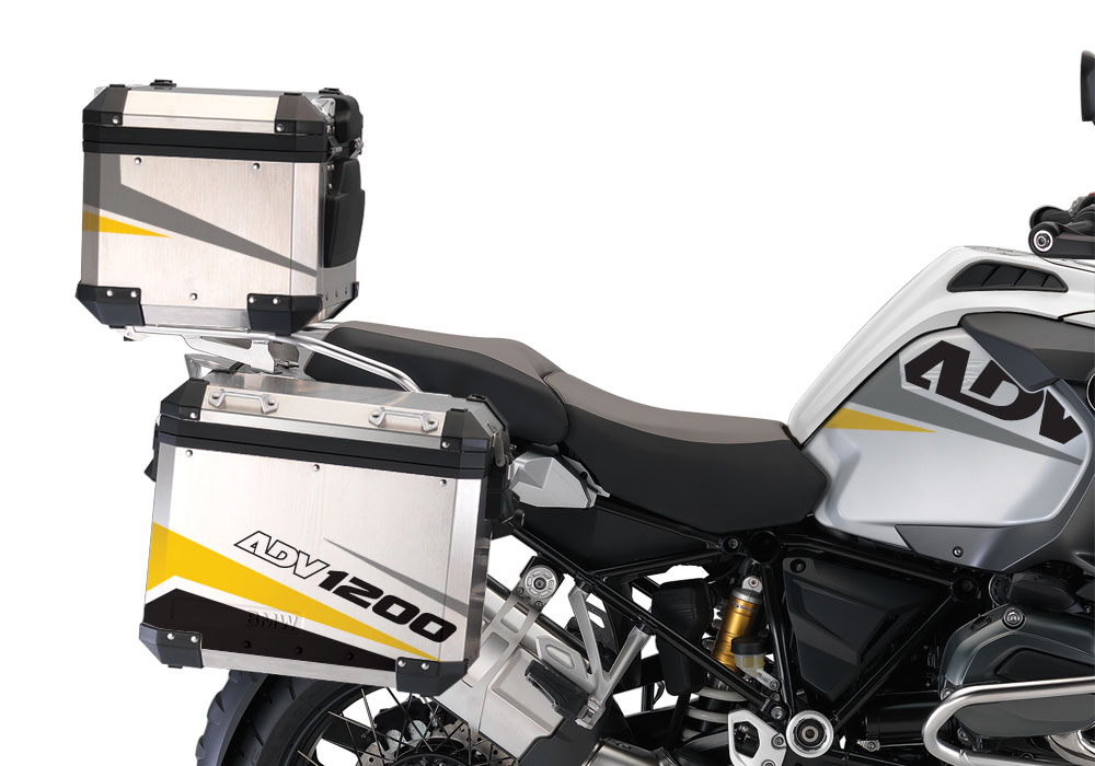 BSTI 2301 BMW R1200GS Adventure Alluminium Top Box Vivo Yellow Grey 02 1