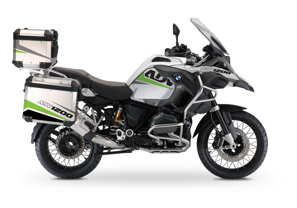 BSTI 2304 BMW R1200GS Adventure Alluminium Top Box Vivo Toxic Green Grey 01 1