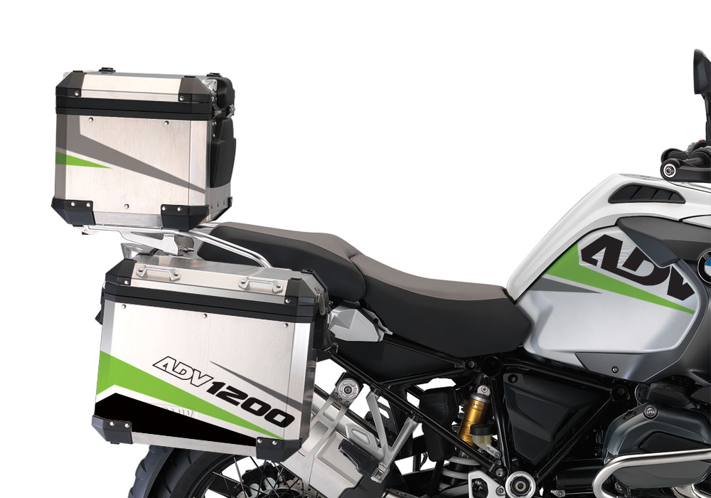 BSTI 2304 BMW R1200GS Adventure Alluminium Top Box Vivo Toxic Green Grey 02 1