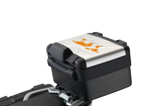 BSTI 2318 Vario Top Box BMW R1200GS LC The Globe Orange Stickers Kit 1