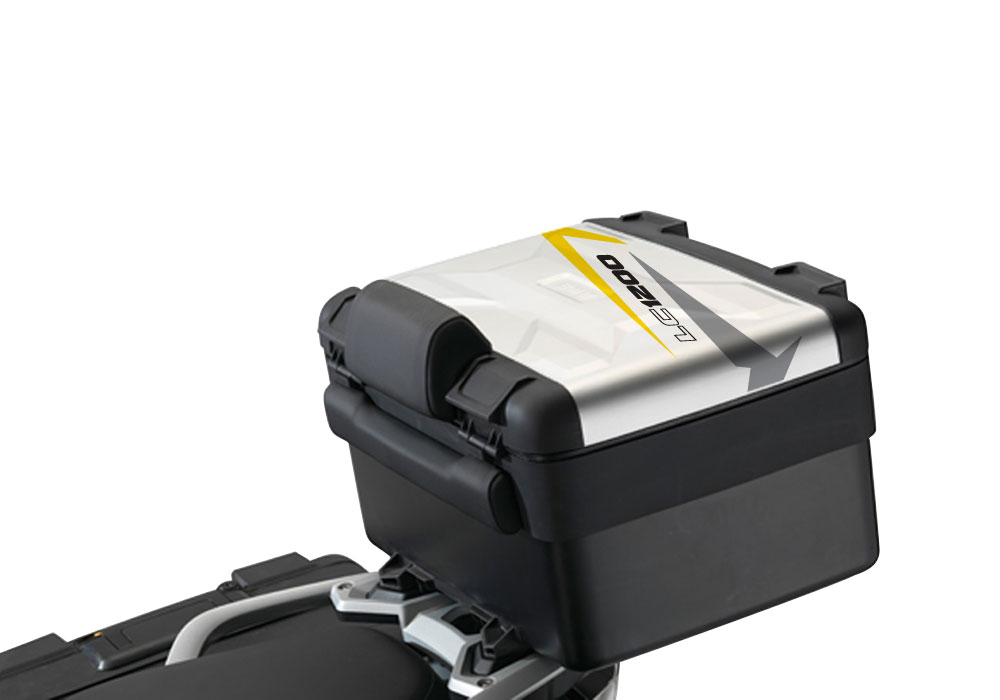 BSTI 2350 Vario Top Box BMW R1200GS LC Spike Yellow Grey Stickers Kit 1