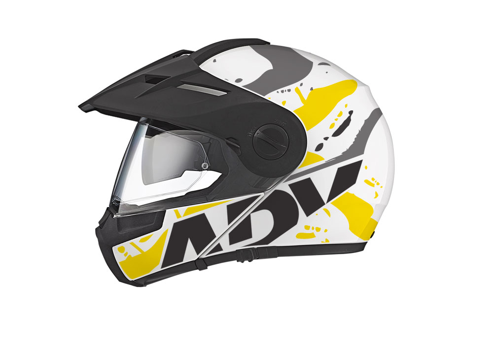 Schuberth E1 Helmet (White) Safari Series Yellow/ Grey
