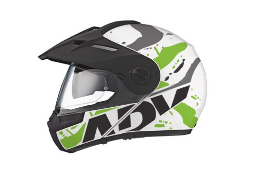 Schuberth E1 Helmet (White) Safari Series Toxic Green