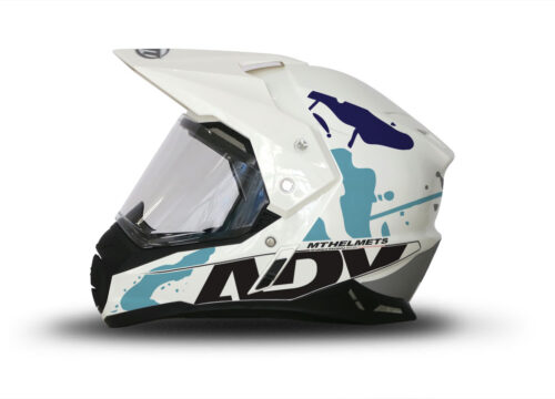 MT Synchrony Duo Sport Helmet (White) Safari Series Blue Variations