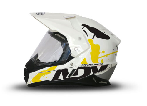 MT Synchrony Duo Sport Helmet (White) Safari Series Yellow/ Black