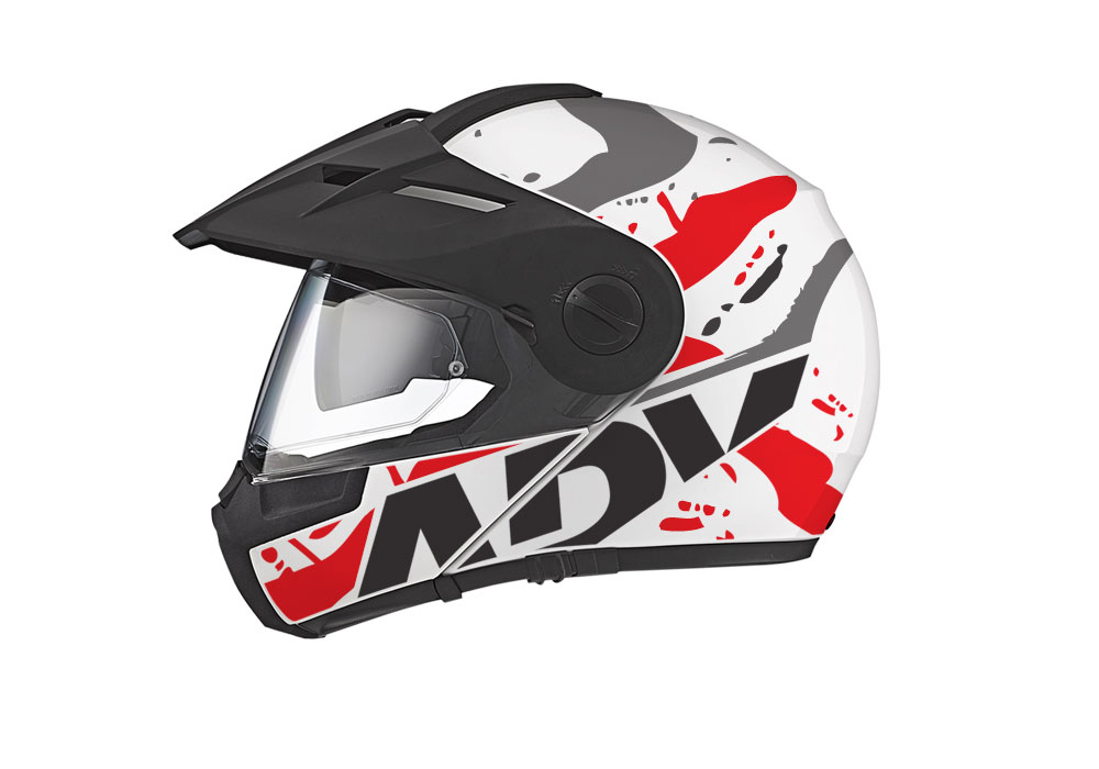 Schuberth E1 Helmet (White) Safari Series Black/Red