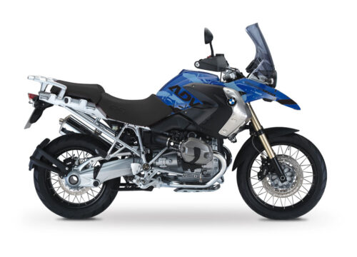 BMW R1200GS 2008-2012 Bright Blue Safari Black/ Light Blue Stickers Kit