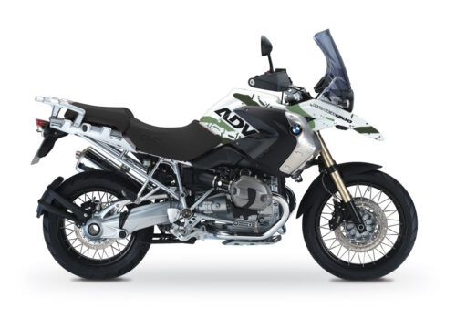 BMW R1200GS 2008-2012 Alpine White Safari Military Green Stickers Kit