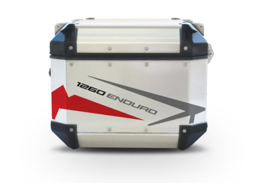 GISTI 2453 Givi Trekker Outback Top Box 42lt 58lt Spike Red Grey Stickers Kit 1260ENDURO