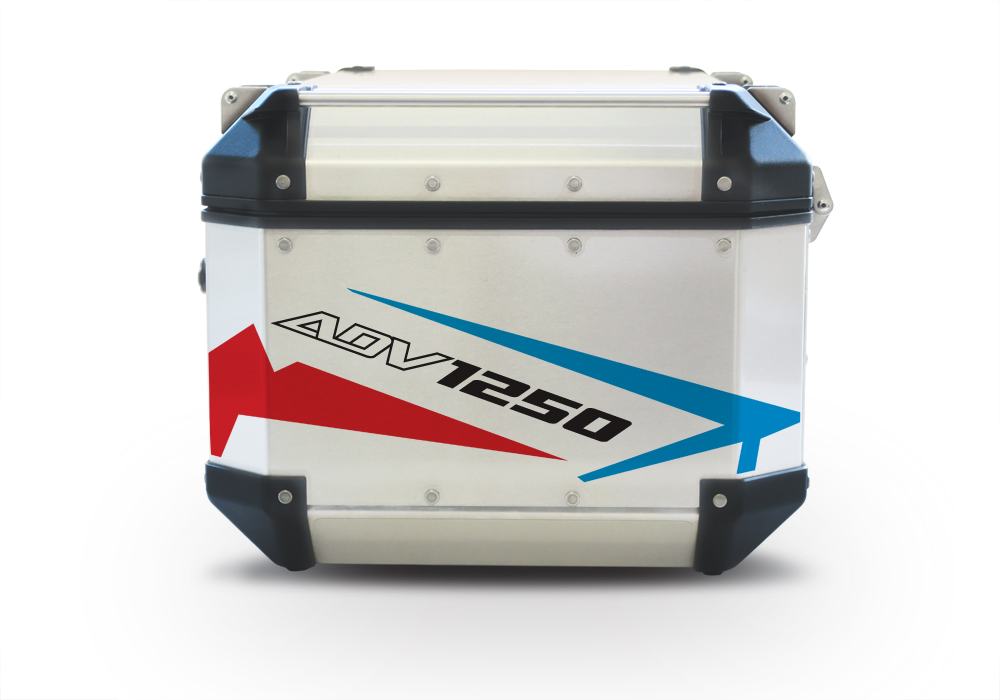 GISTI 2460 Givi Trekker Outback Top Box 42lt 58lt Spike Blue Red Stickers Kit ADV1250