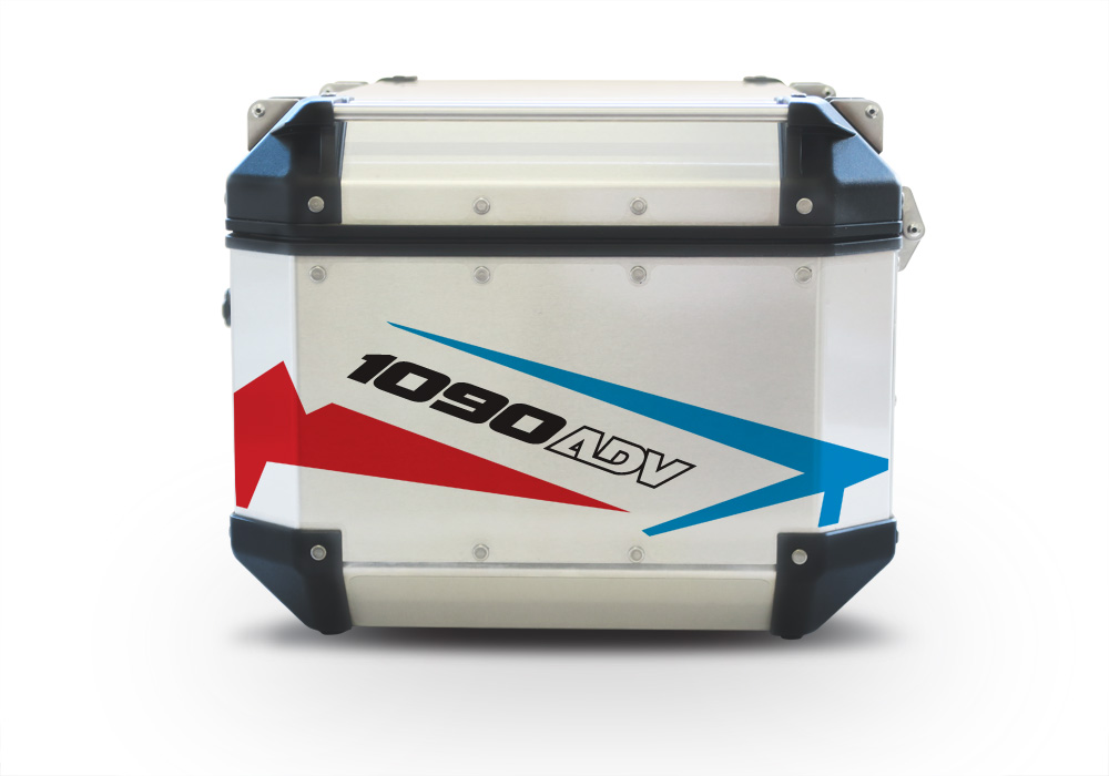 Givi Trekker Outback Top Box Spike Blue & Red Stickers Kit - Image 8