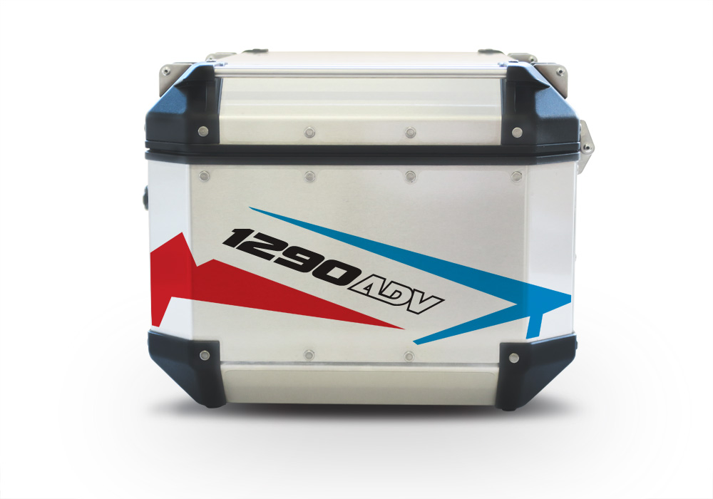 Givi Trekker Outback Top Box Spike Blue & Red Stickers Kit - Image 7