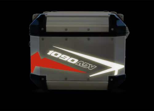 Givi Trekker Outback Top Box Spike Red & Black Reflective Stickers Kit