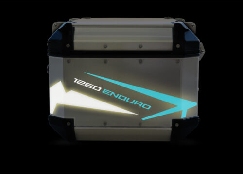 GISTI 2464 Givi Trekker Outback Top Box 42lt 58lt Spike Blue Black Reflective Stickers Kit 1260ENDURO NIGHT