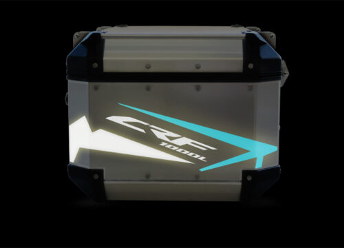 Givi Trekker Outback Top Box Spike Blue &Black Reflective Stickers Kit