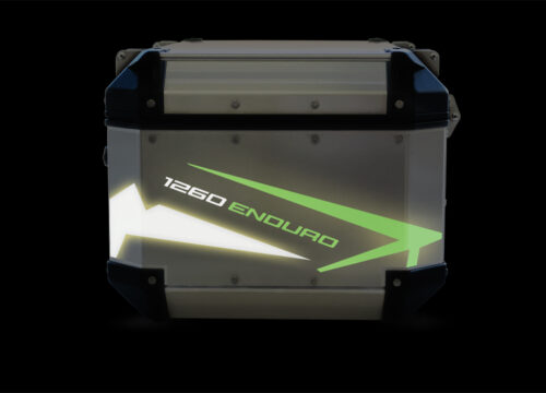 GISTI 2465 Givi Trekker Outback Top Box 42lt 58lt Spike Green Black Reflective Stickers Kit 1260ENDURO NIGHT