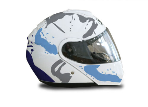 Shoei Neotec White Safari Series Blue Variations Stickers Kit