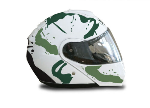 Shoei Neotec White Safari Series Green Camo Stickers Kit