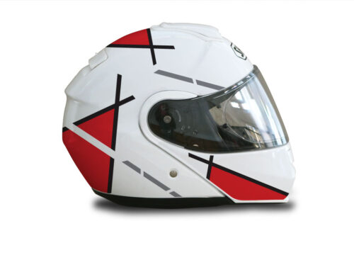 Shoei Neotec White Vector Series Red & Black Stickers Kit