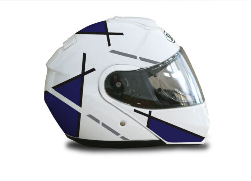 Shoei Neotec White Vector Series Dark Blue & Black Stickers Kit