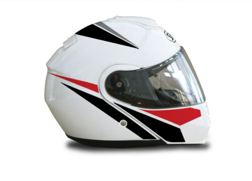 Shoei Neotec White Vivo Series Red & Black Stickers Kit