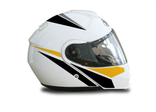 Shoei Neotec White Vivo Series Black & Yellow Stickers Kit