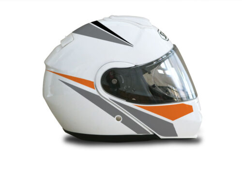 Shoei Neotec White Vivo Series Black & Orange Stickers Kit