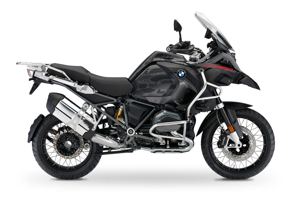BMW R1200GS LC Adventure Triple Black Safari Red Stickers Kit
