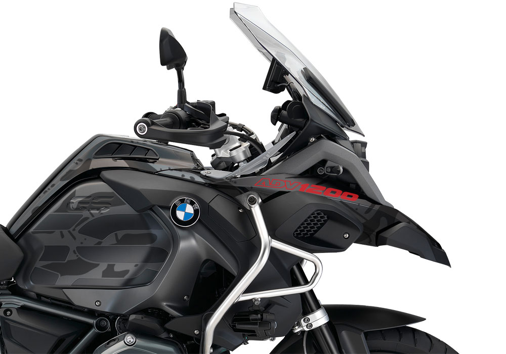 BMW R1200GS LC Adventure Triple Black Safari Red Stickers Kit - Image 2