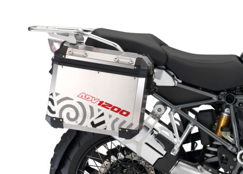 BMW Aluminum Side Pannier Four Elements Black & Red Stickers Kit