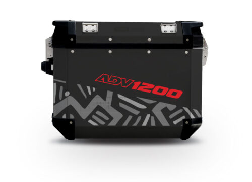 Givi Trekker Outback Side Panniers Massai Silver & Red Stickers Kit