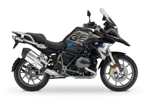 BMW R1200GS LC 2017+ Iced Chocolate Metallic Exclusive Vector Series Light Blue Stickers Kit