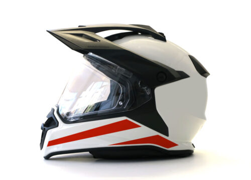 BMW GS Enduro Helmet (White) The Flag Series Austria Sticker