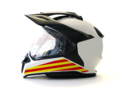 BMW GS Enduro Helmet (White) The Flag Series Catalonia Sticker