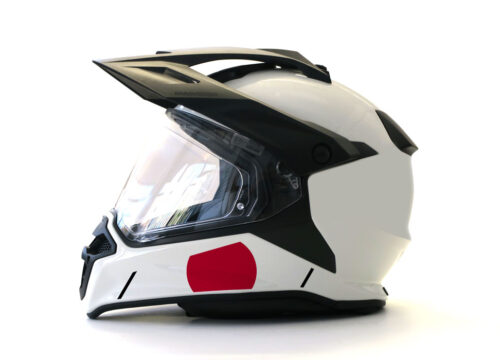 BMW GS Enduro Helmet (White) The Flag Series Japan Sticker
