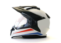 BMW GS Enduro Helmet (White) The Flag Series Netherlands Sticker