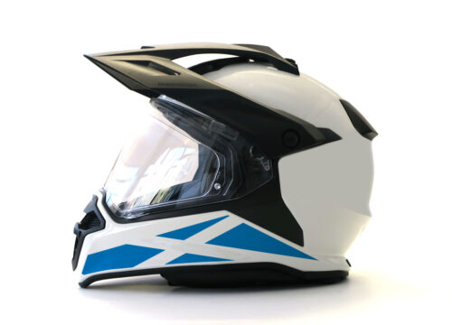 BMW GS Enduro Helmet (White) The Flag Series Scotland Sticker