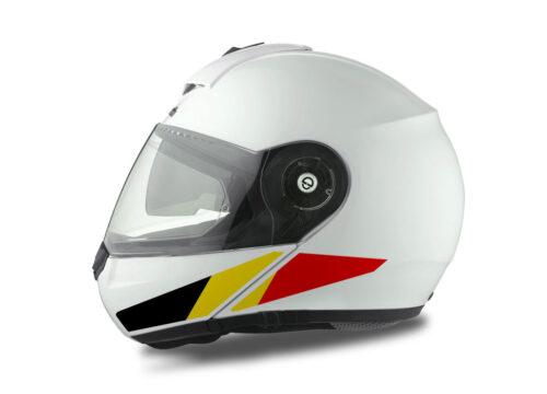 Schuberth C3 Pro Helmet (White) The Flag Series Belgium sticker