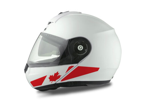 Schuberth C3 Pro Helmet (White) The Flag Series Canada sticker