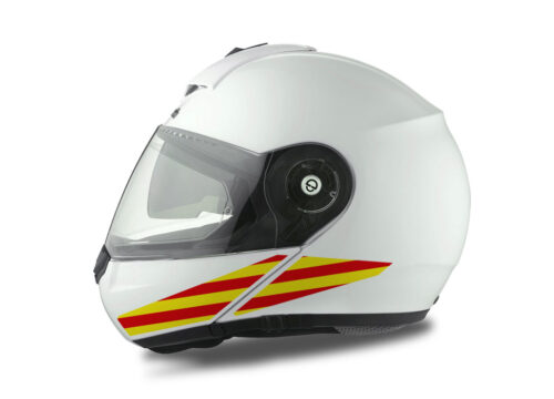 Schuberth C3 Pro Helmet (White) The Flag Series Catalonia sticker
