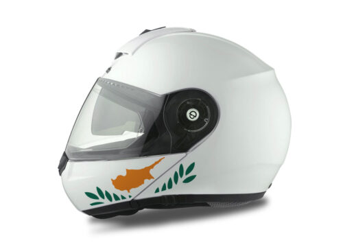 Schuberth C3 Pro Helmet (White) The Flag Series Cyprus sticker